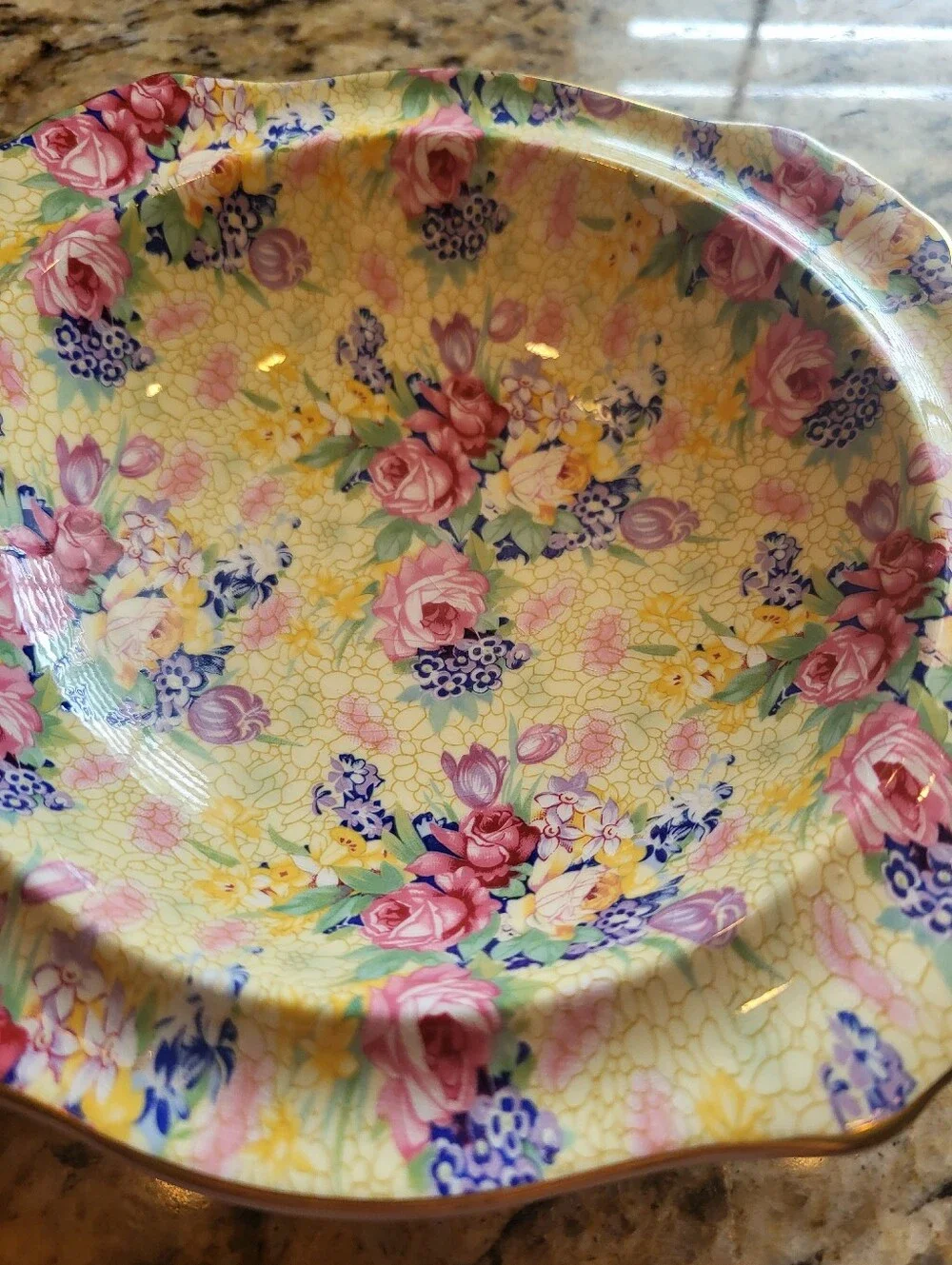 Royal Winton England 7 In .Floral Ceramic Serving Bowl